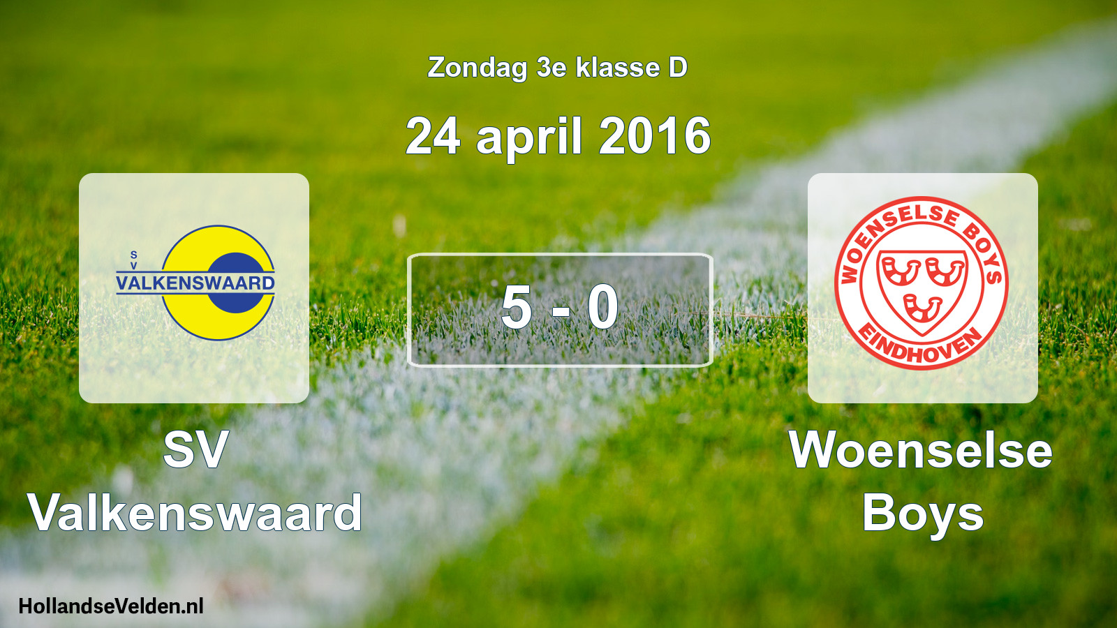 Total number of matches played: SV Valkenswaard - Woenselse Boys 5 - 0 (24 April 2016)