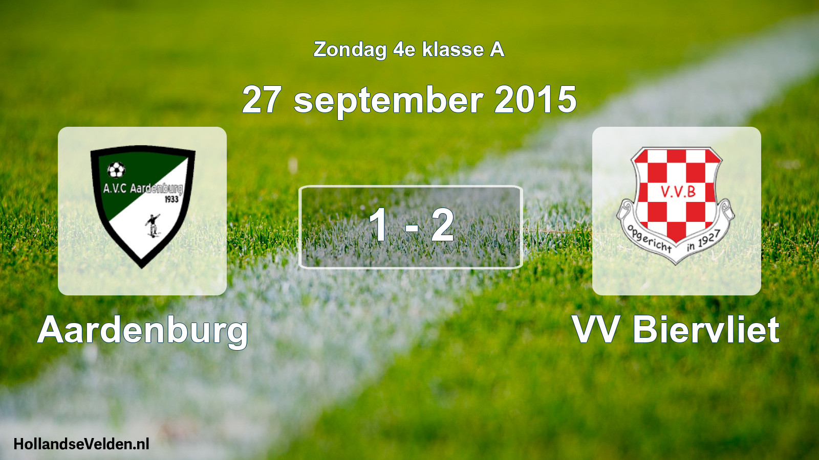 Total number of matches played: Aardenburg - VV Biervliet 1 - 2 (27 September 2015)