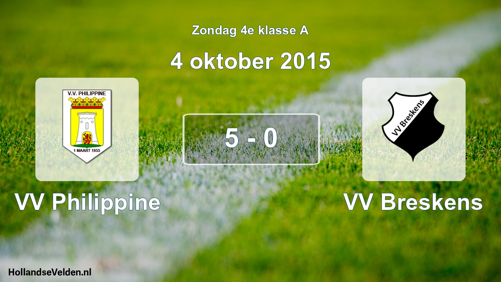 Total number of matches played: VV Philippine - VV Breskens 5 - 0 (4 October 2015)