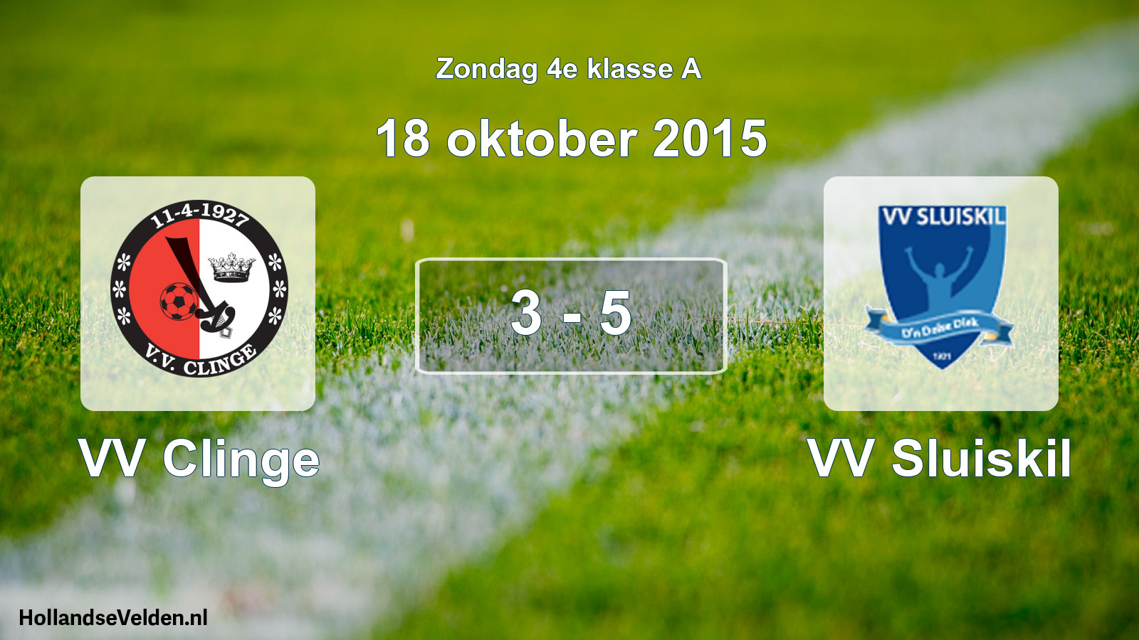 Total number of matches played: VV Clinge - VV Sluiskil 3 - 5 (18 October 2015)