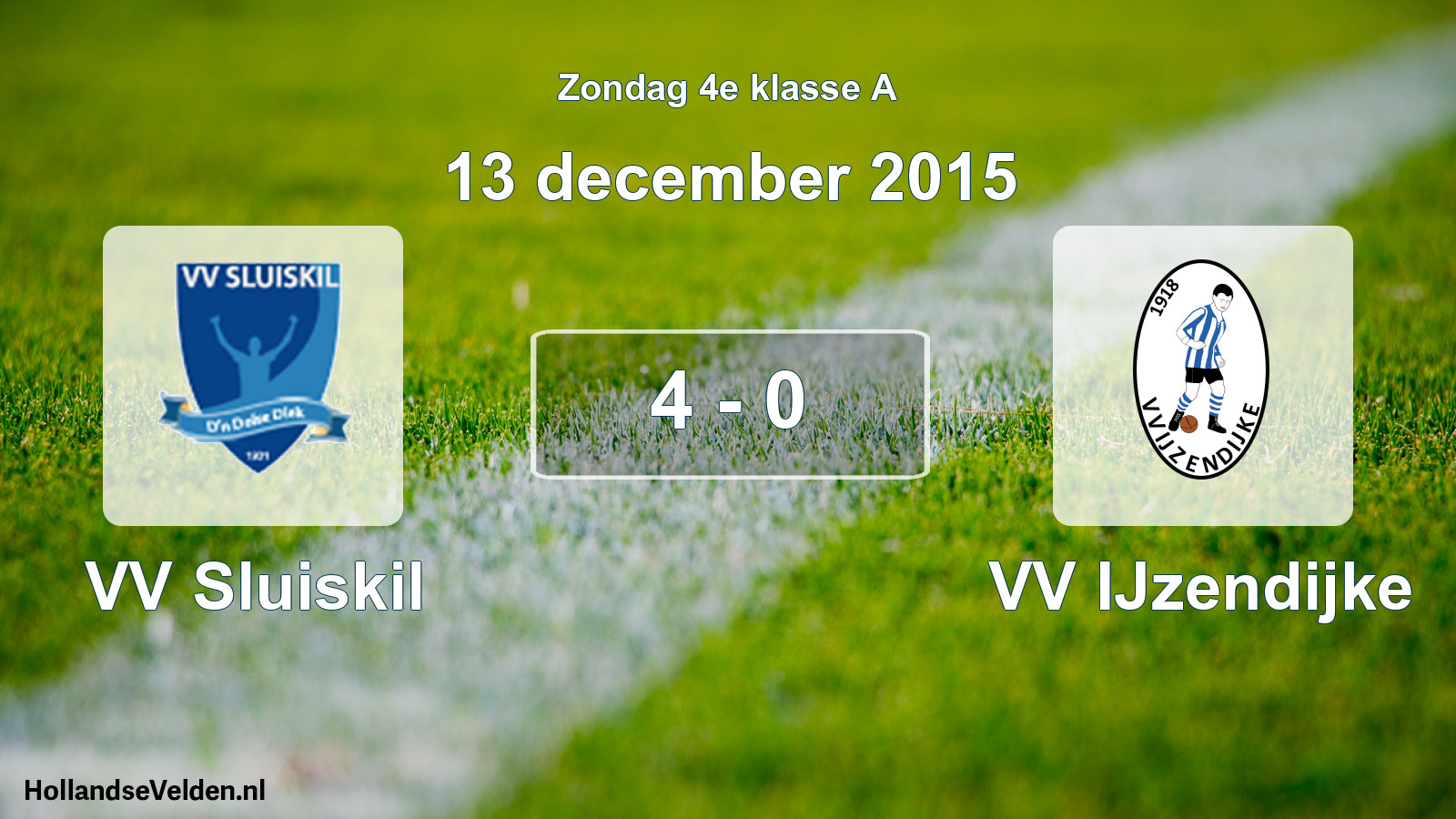 Total number of matches played: VV Sluiskil - VV IJzendijke 4 - 0 (13 December 2015)