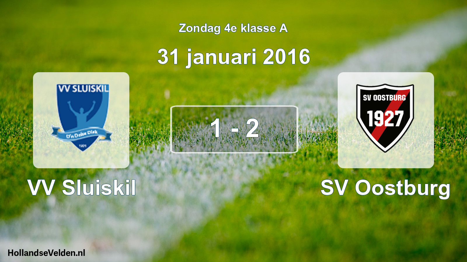 Total number of matches played: VV Sluiskil - SV Oostburg 1 - 2 (31 January 2016)