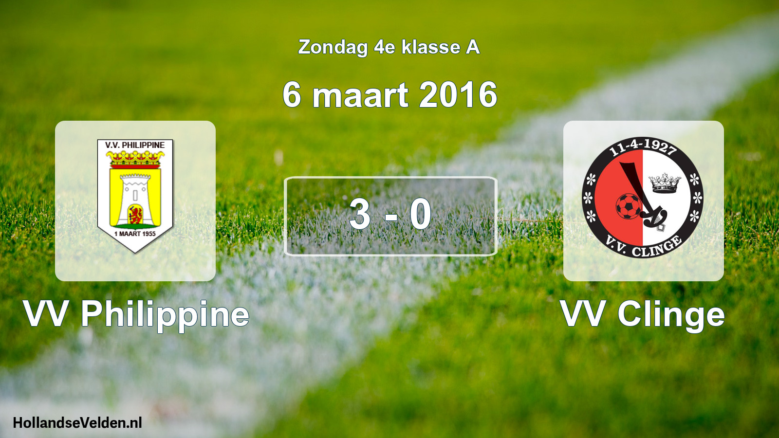 Total number of matches played: VV Philippine - VV Clinge 3 - 0 (6 March 2016)