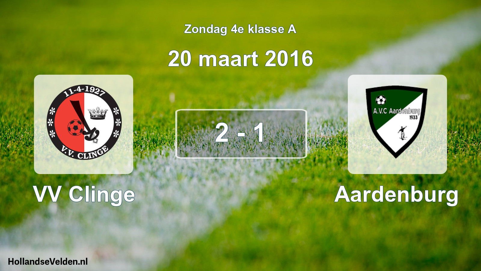 Total number of matches played: VV Clinge - Aardenburg 2 - 1 (20 March 2016)