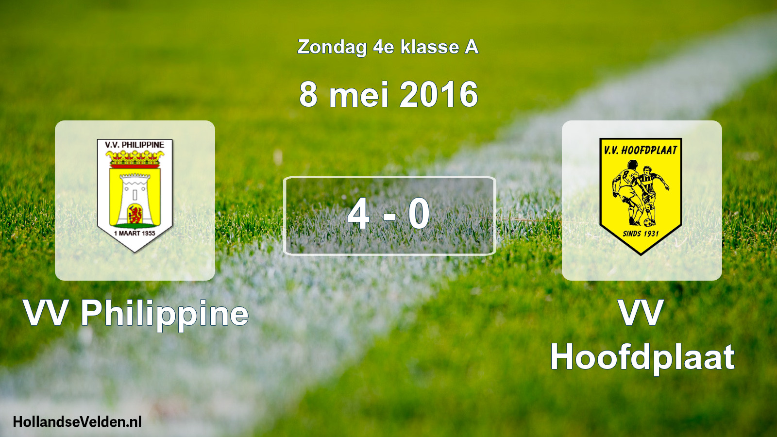 Total number of matches played: VV Philippine - VV Hoofdplaat 4 - 0 (8 May 2016)