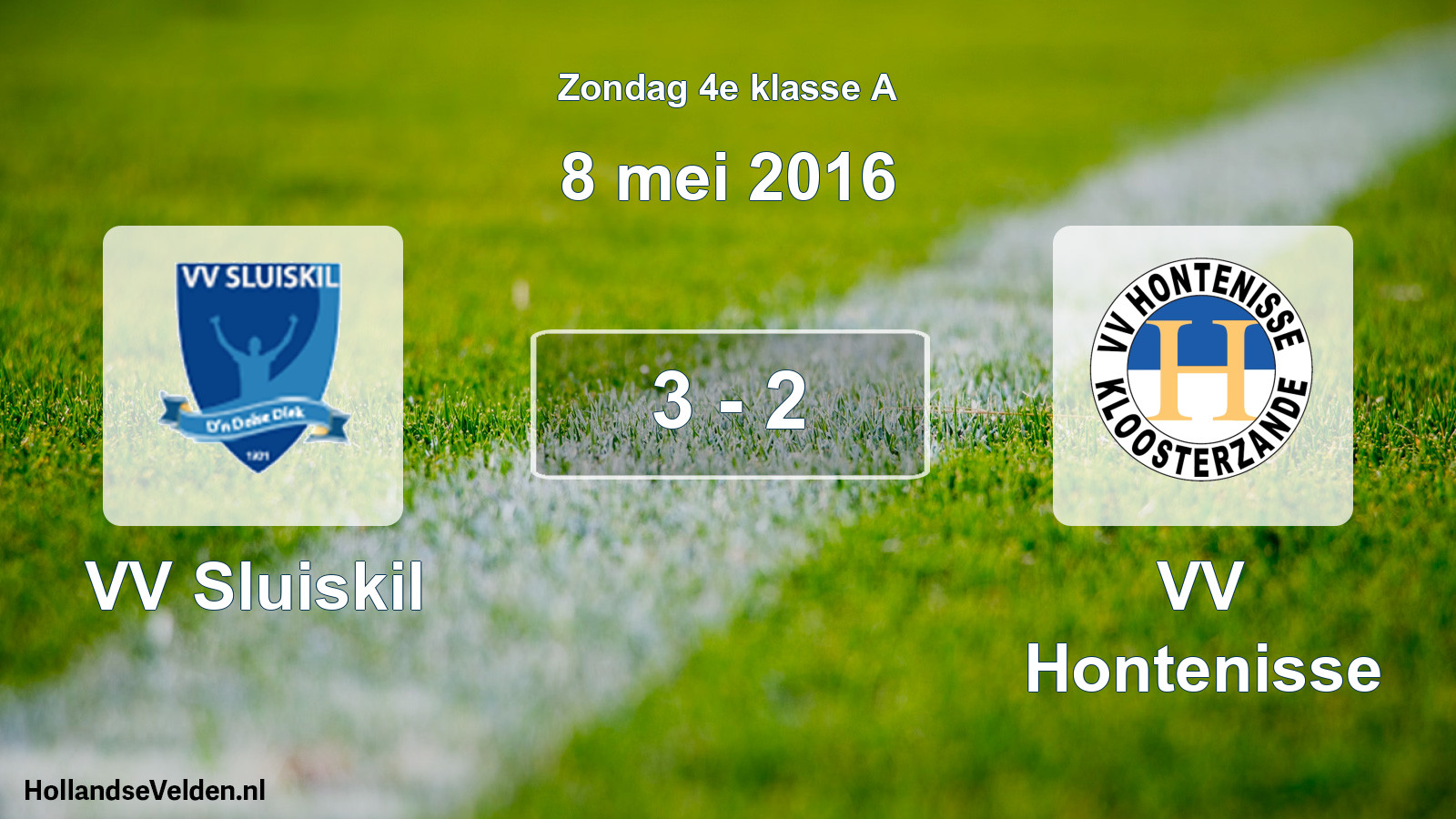 Total number of matches played: VV Sluiskil - VV Hontenisse 3 - 2 (8 May 2016)