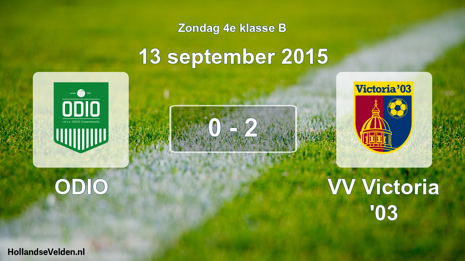 Total number of matches played: ODIO - VV Victoria '03 0 - 2 (13 September 2015)