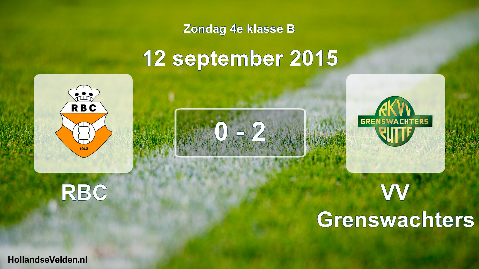 Total number of matches played: RBC - VV Grenswachters 0 - 2 (12 September 2015)