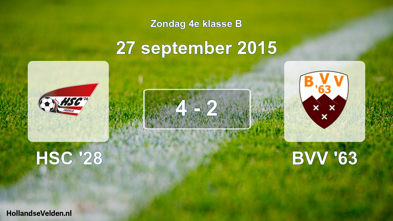 Total number of matches played: HSC '28 - BVV '63 4 - 2 (27 September 2015)