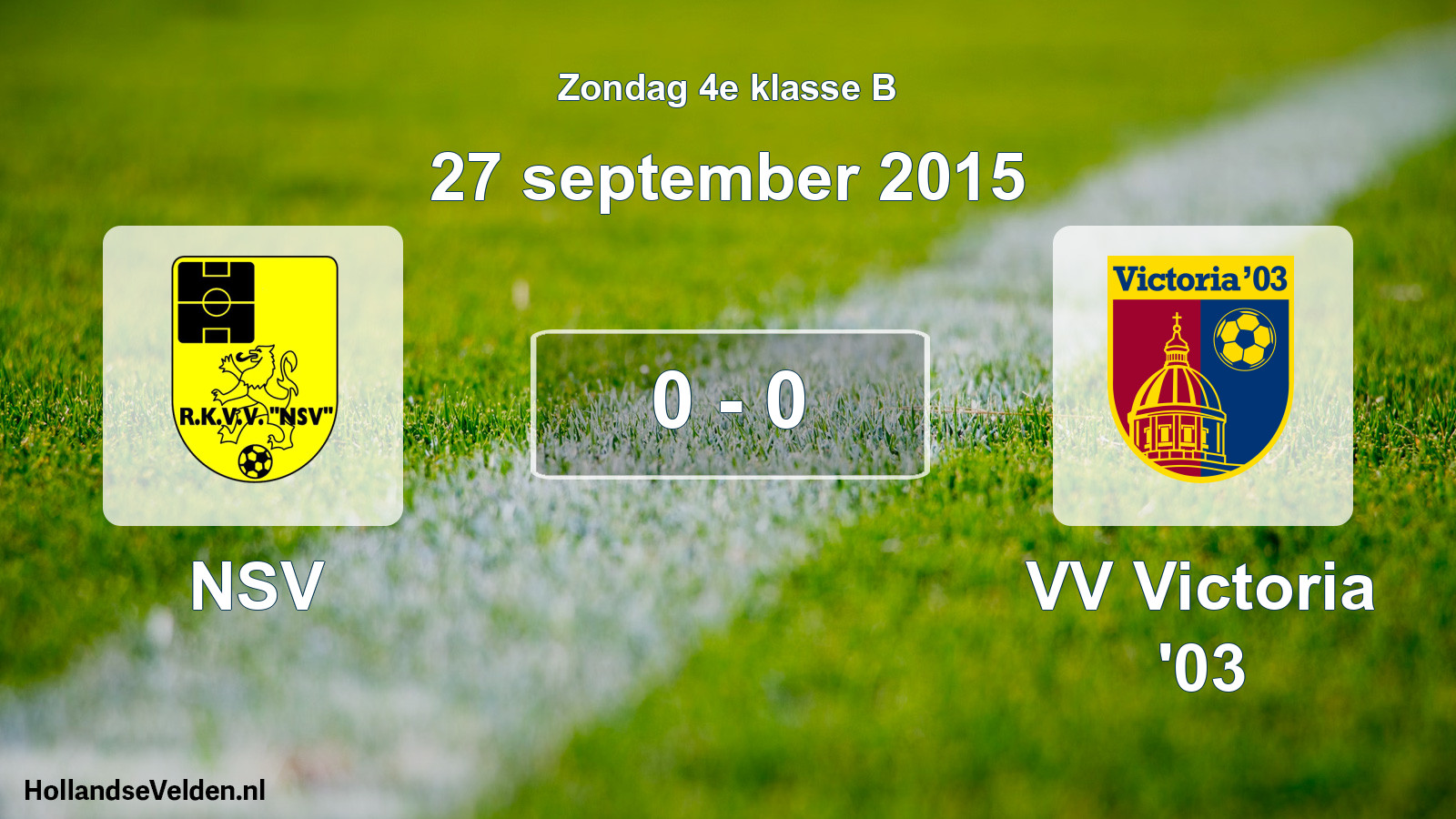 Total number of matches played: NSV - VV Victoria '03 0 - 0 (27 September 2015)