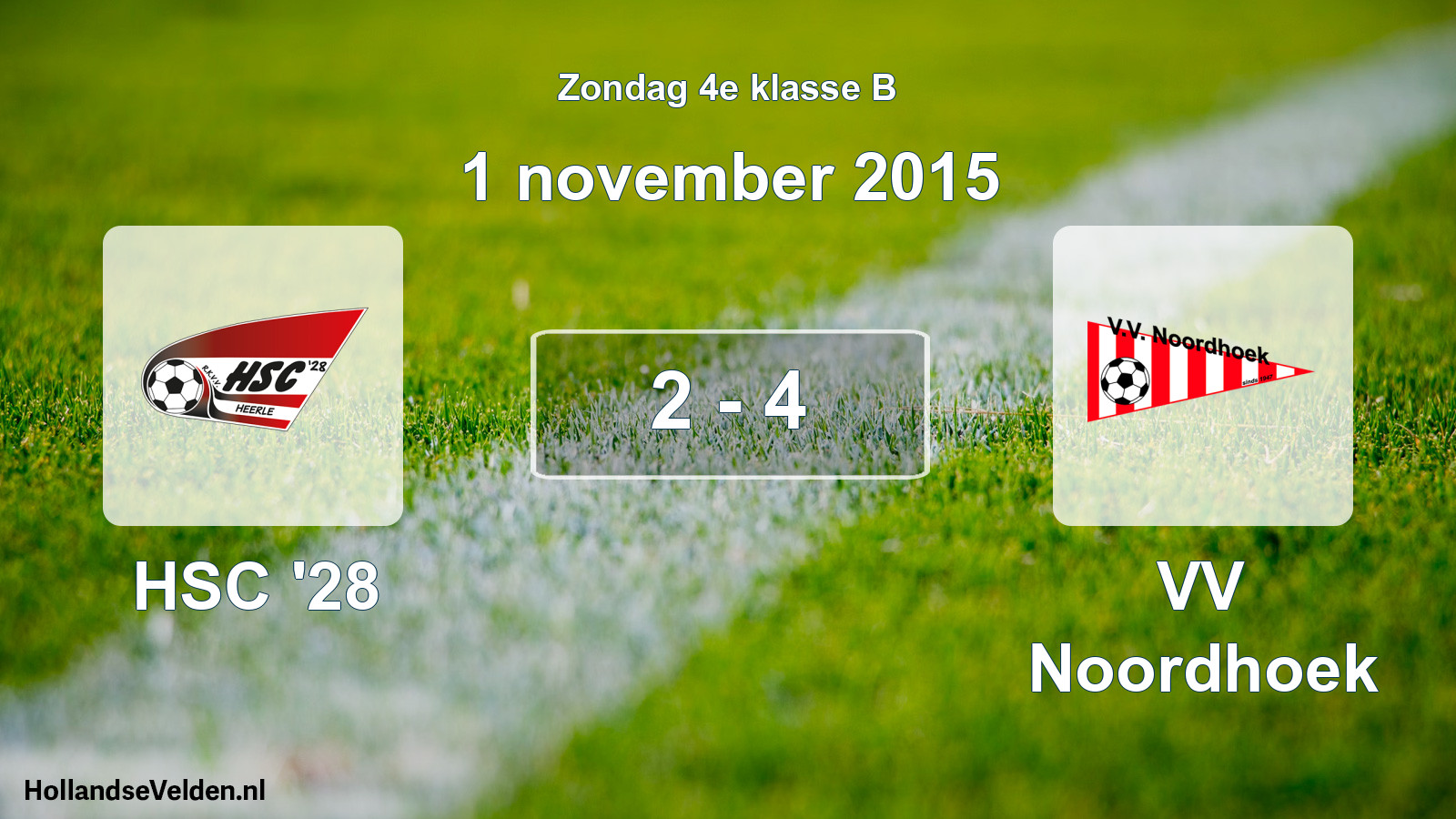 Total number of matches played: HSC '28 - VV Noordhoek 2 - 4 (1 November 2015)