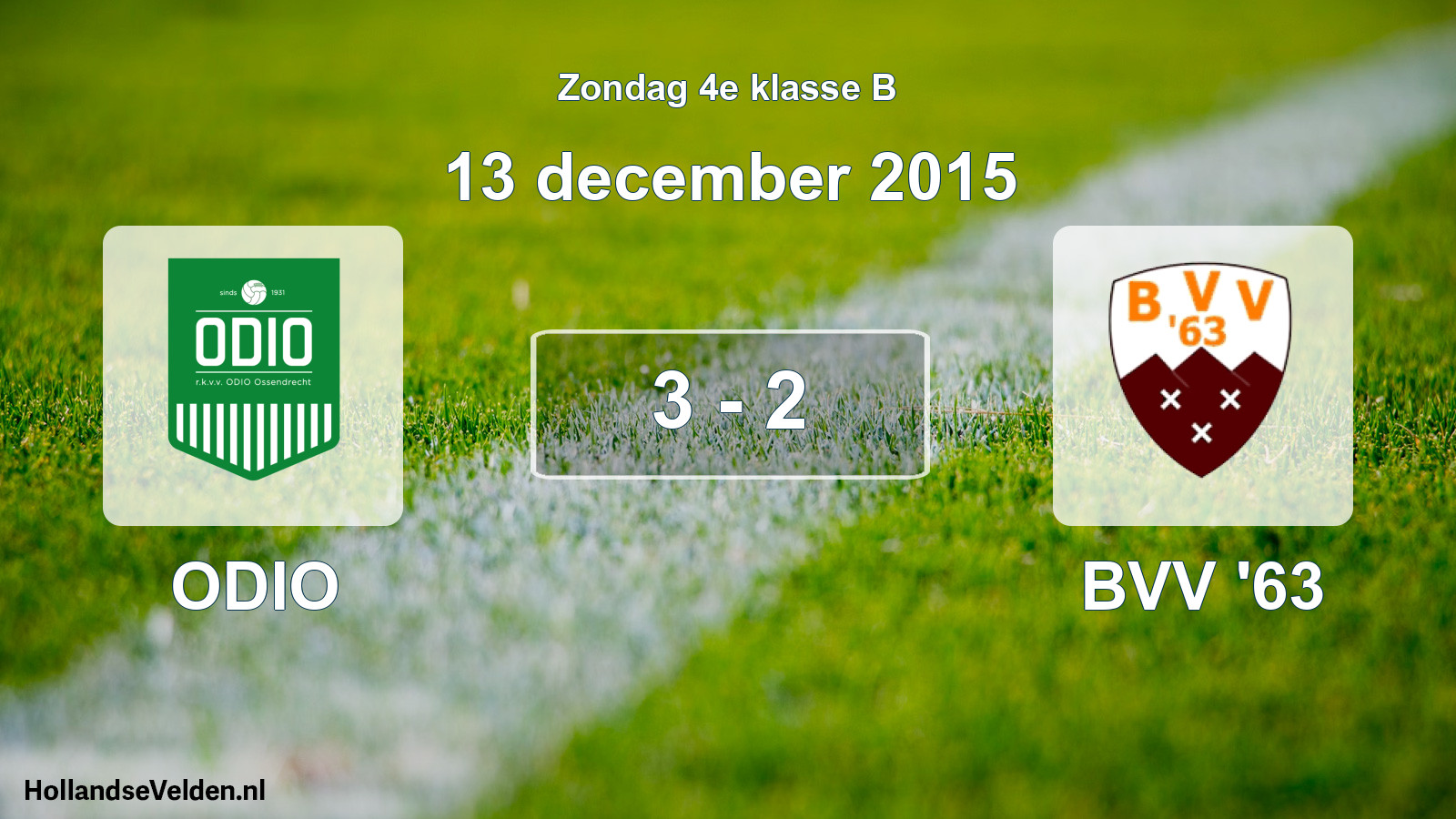 Total number of matches played: ODIO - BVV '63 3 - 2 (13 December 2015)