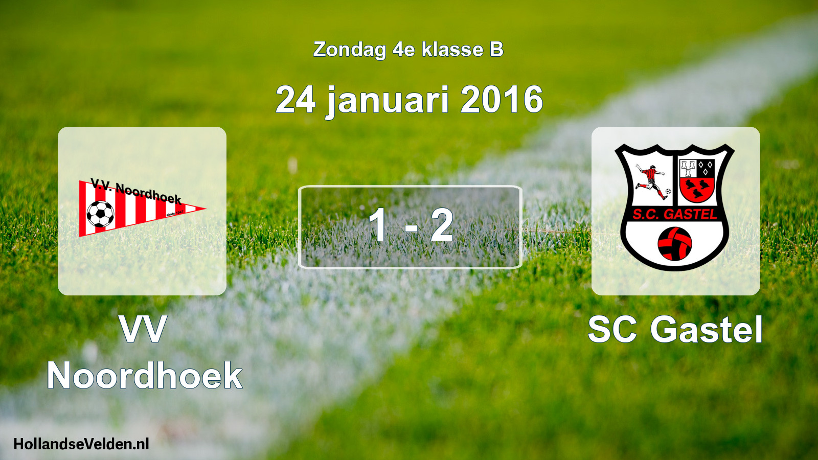 Total number of matches played: VV Noordhoek - SC Gastel 1 - 2 (24 January 2016)