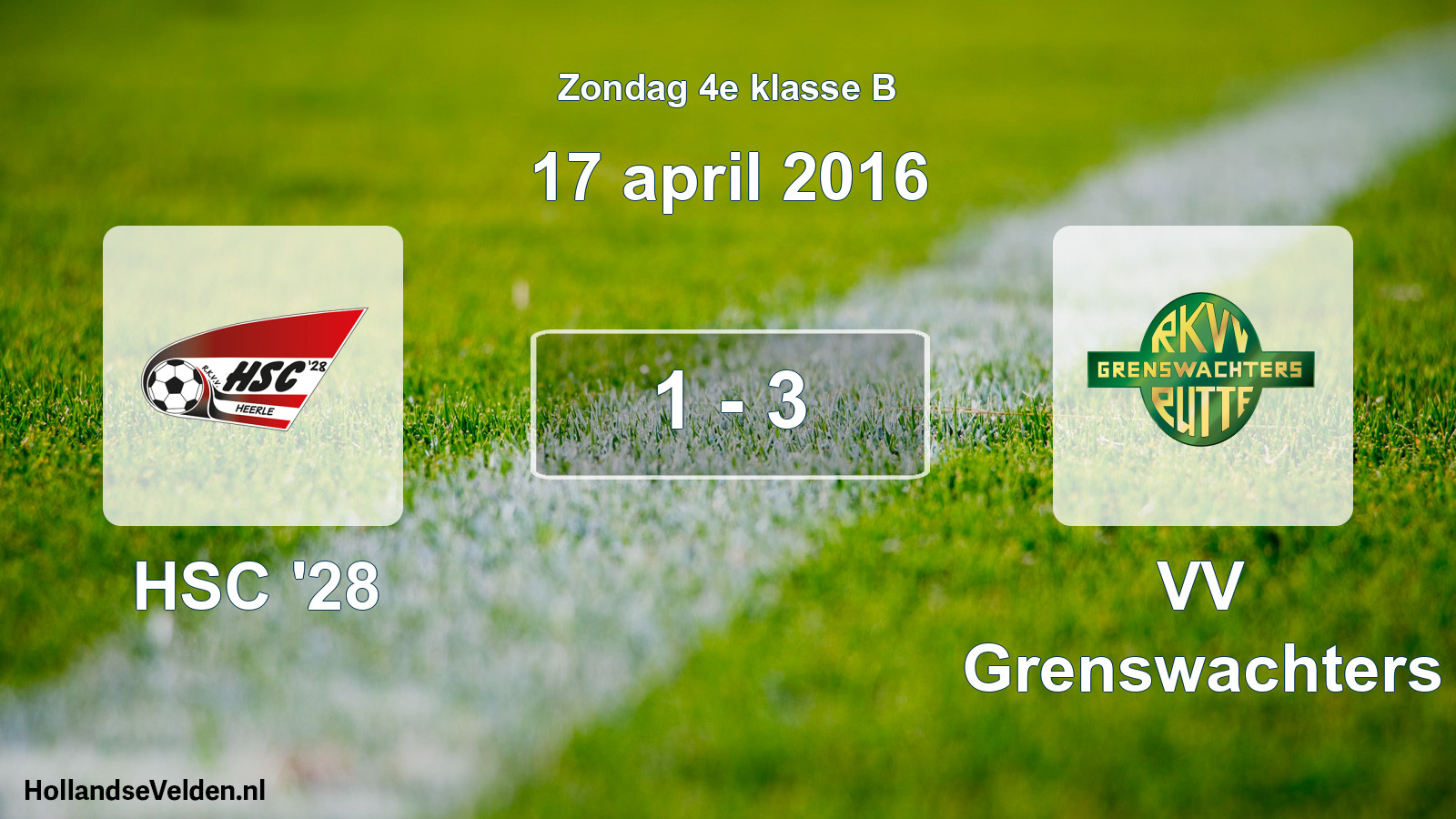 Total number of matches played: HSC '28 - VV Grenswachters 1 - 3 (17 April 2016)