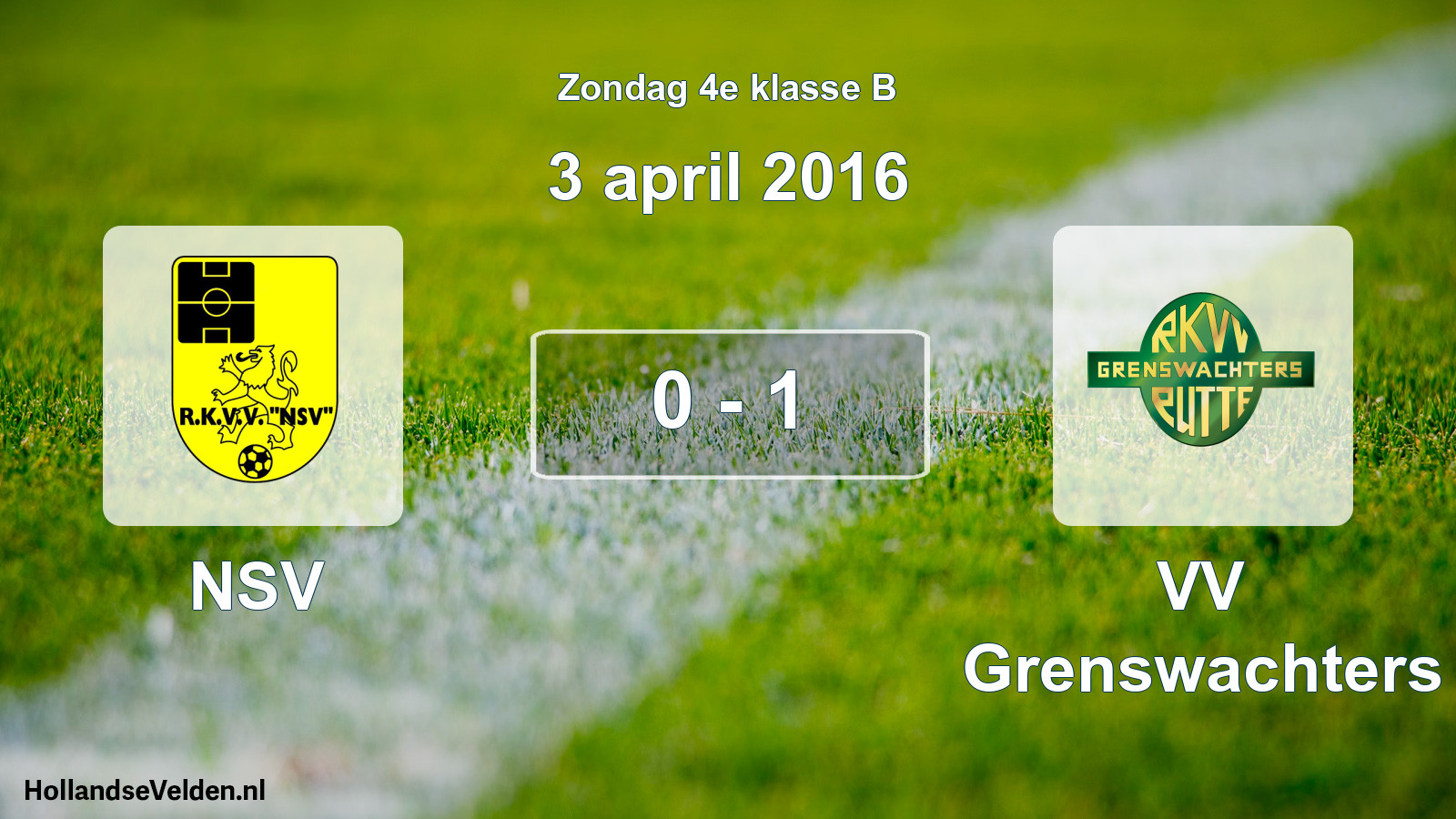 Total number of matches played: NSV - VV Grenswachters 0 - 1 (3 April 2016)