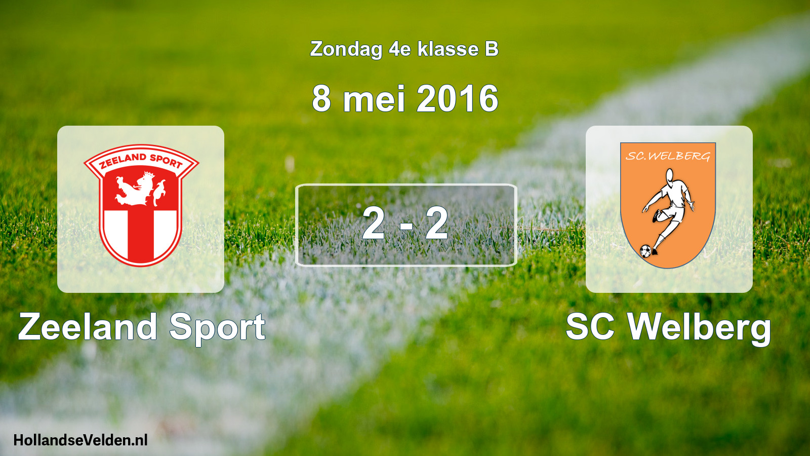 Total number of matches played: Zeeland Sport - SC Welberg 2 - 2 (8 May 2016)