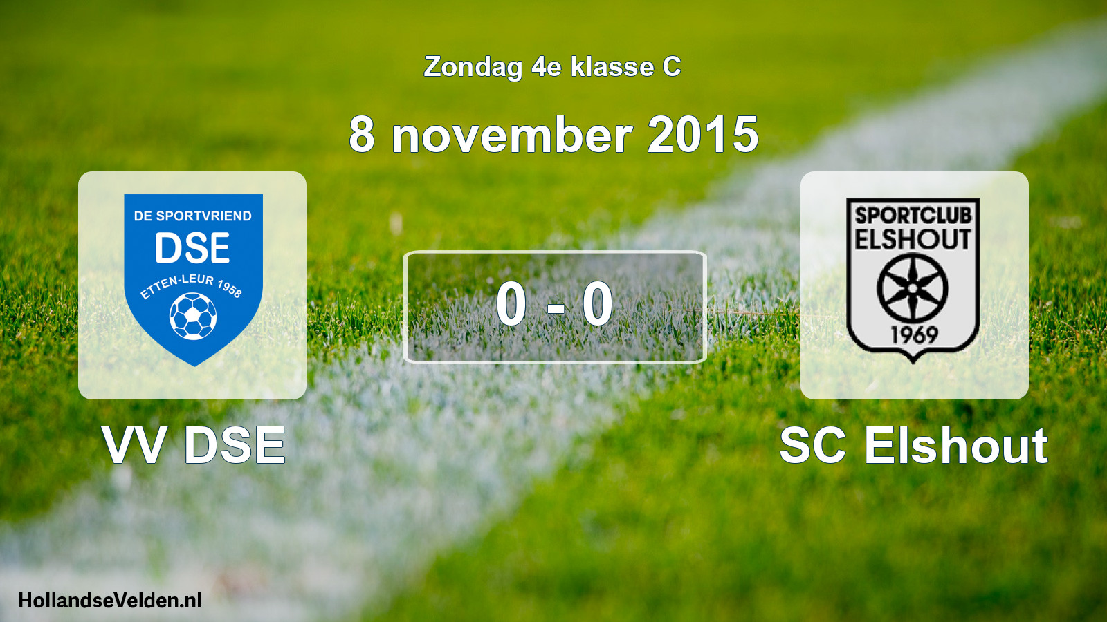 Total number of matches played: VV DSE - SC Elshout 0 - 0 (8 November 2015)