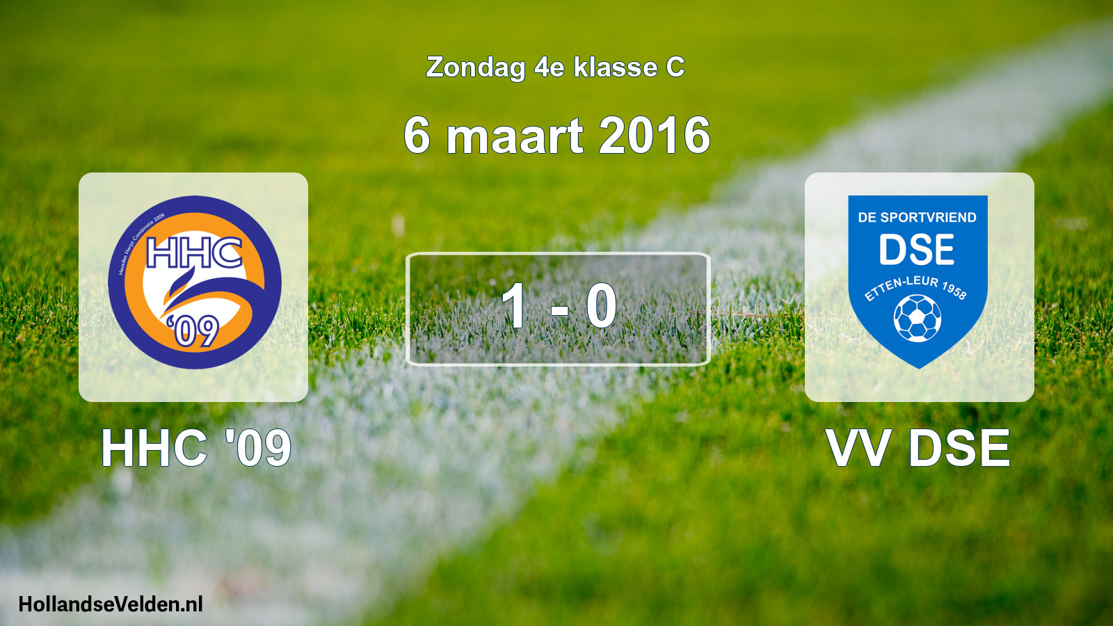 Total number of matches played: HHC '09 - VV DSE 1 - 0 (6 March 2016)