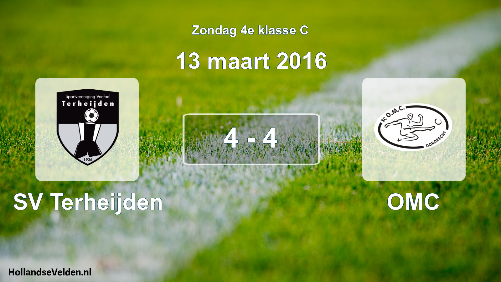 Total number of matches played: SV Terheijden - OMC 4 - 4 (13 March 2016)