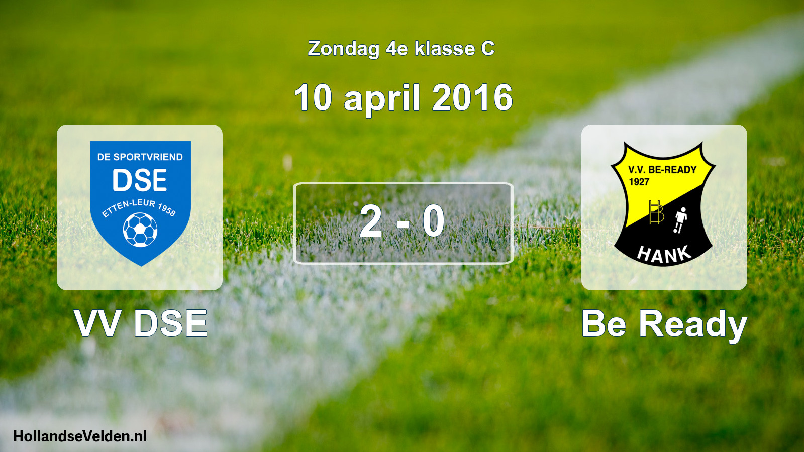 Total number of matches played: VV DSE - Be Ready 2 - 0 (10 April 2016)