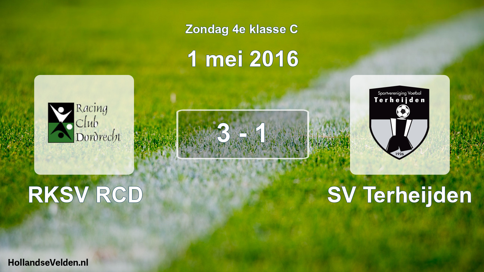 Total number of matches played: RKSV RCD - SV Terheijden 3 - 1 (1 May 2016)