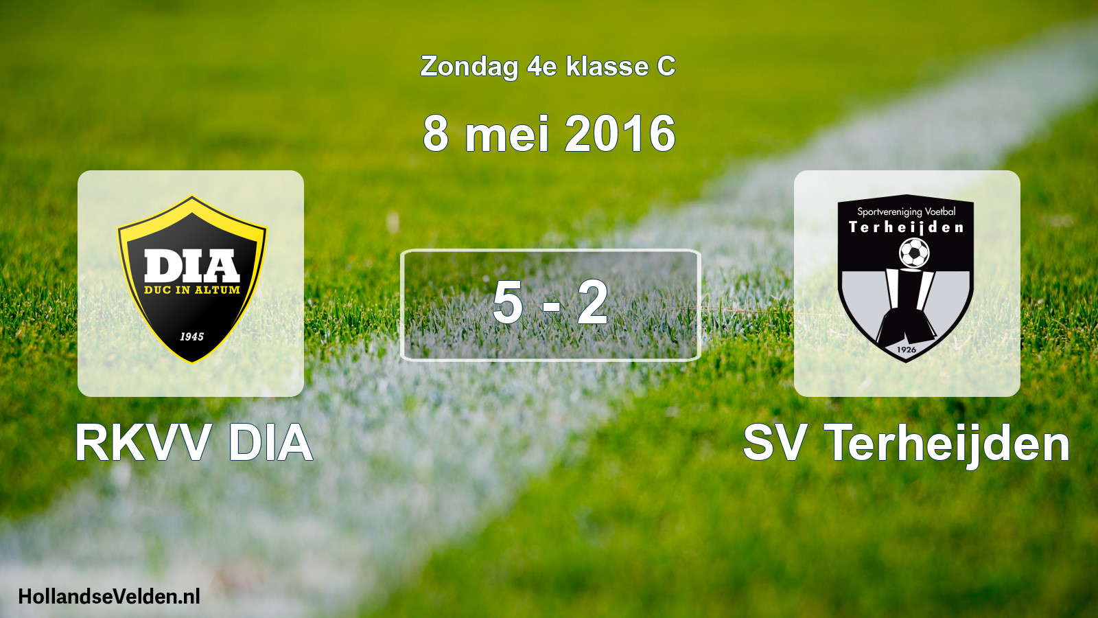 Total number of matches played: RKVV DIA - SV Terheijden 5 - 2 (8 May 2016)