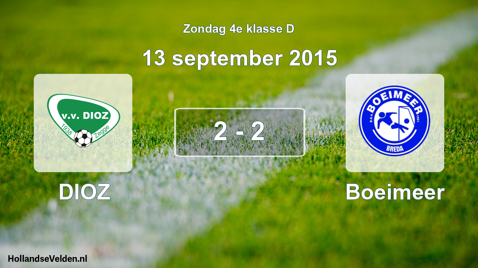 Total number of matches played: DIOZ - Boeimeer 2 - 2 (13 September 2015)