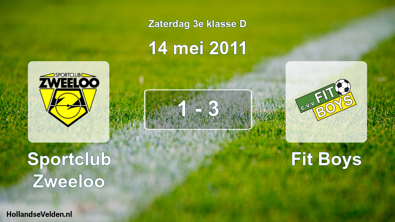 Total number of matches played: Sportclub Zweeloo - Fit Boys 1 - 3 (14 May 2011)
