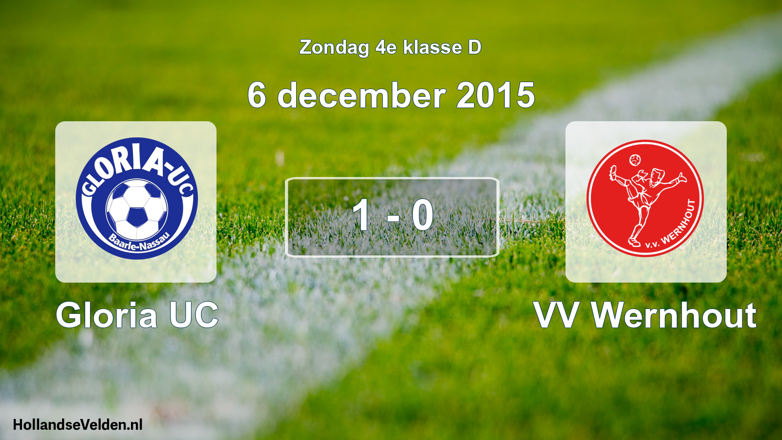 Total number of matches played: Gloria UC - VV Wernhout 1 - 0 (6 December 2015)