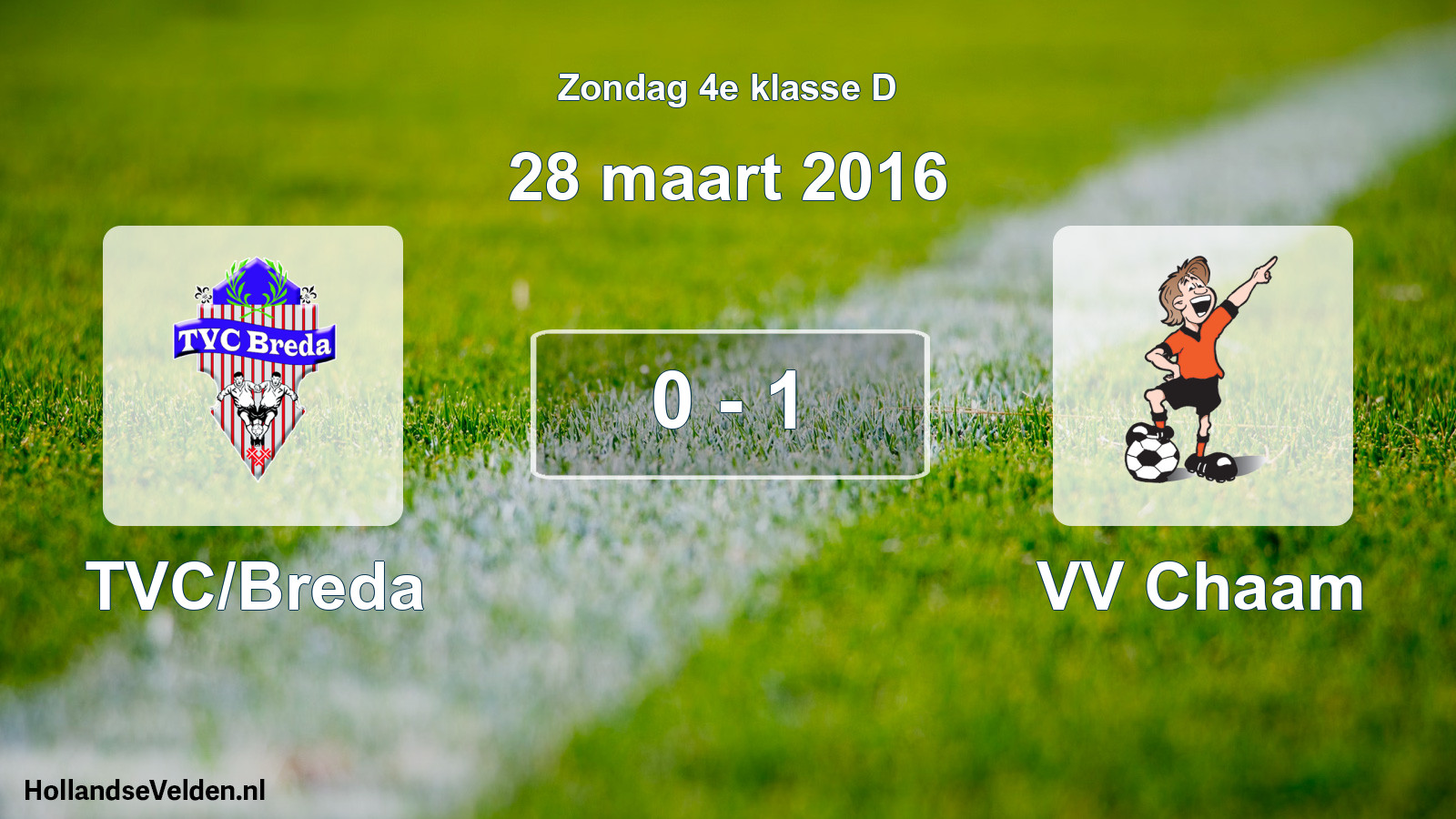 Total number of matches played: TVC/Breda - VV Chaam 0 - 1 (28 March 2016)