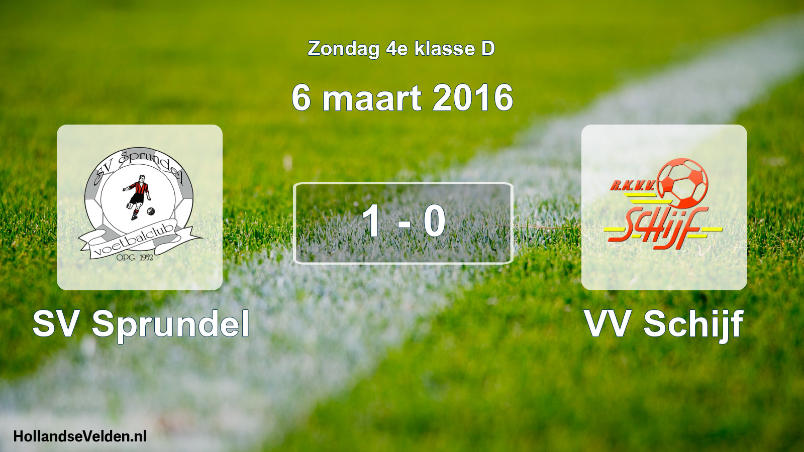 Total number of matches played: SV Sprundel - VV Schijf 1 - 0 (6 March 2016)