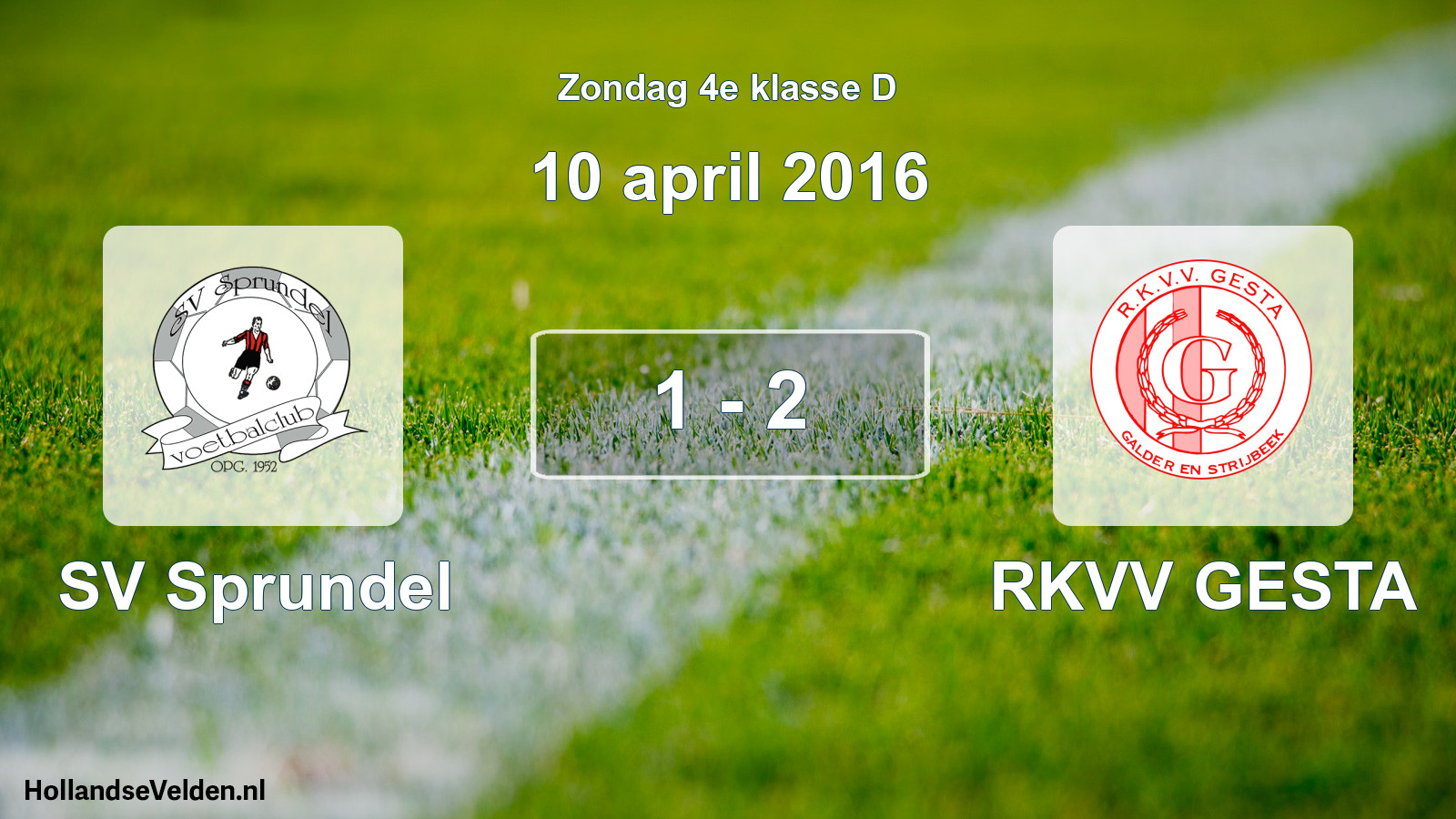Total number of matches played: SV Sprundel - RKVV GESTA 1 - 2 (10 April 2016)