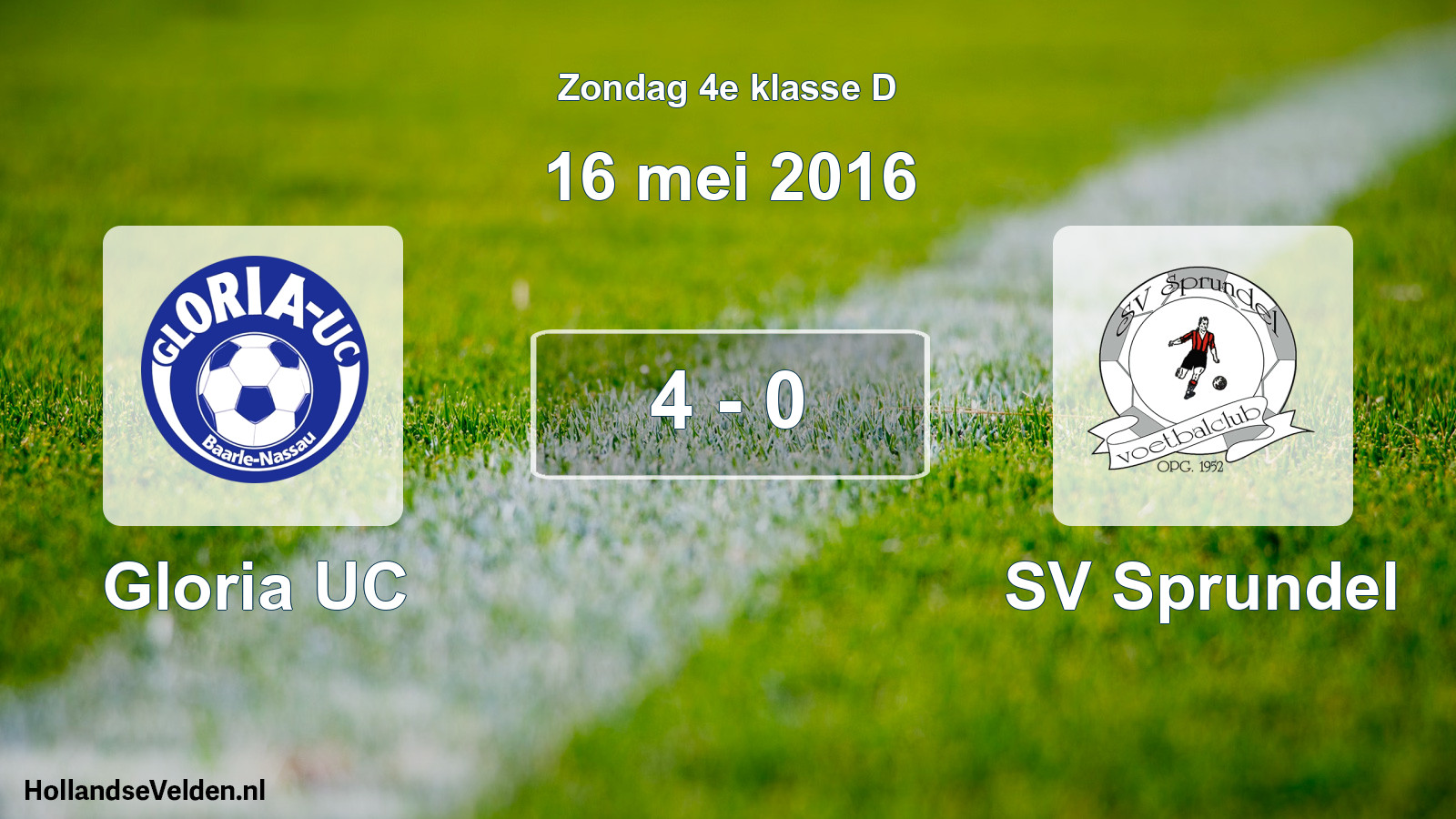 Total number of matches played: Gloria UC - SV Sprundel 4 - 0 (16 May 2016)