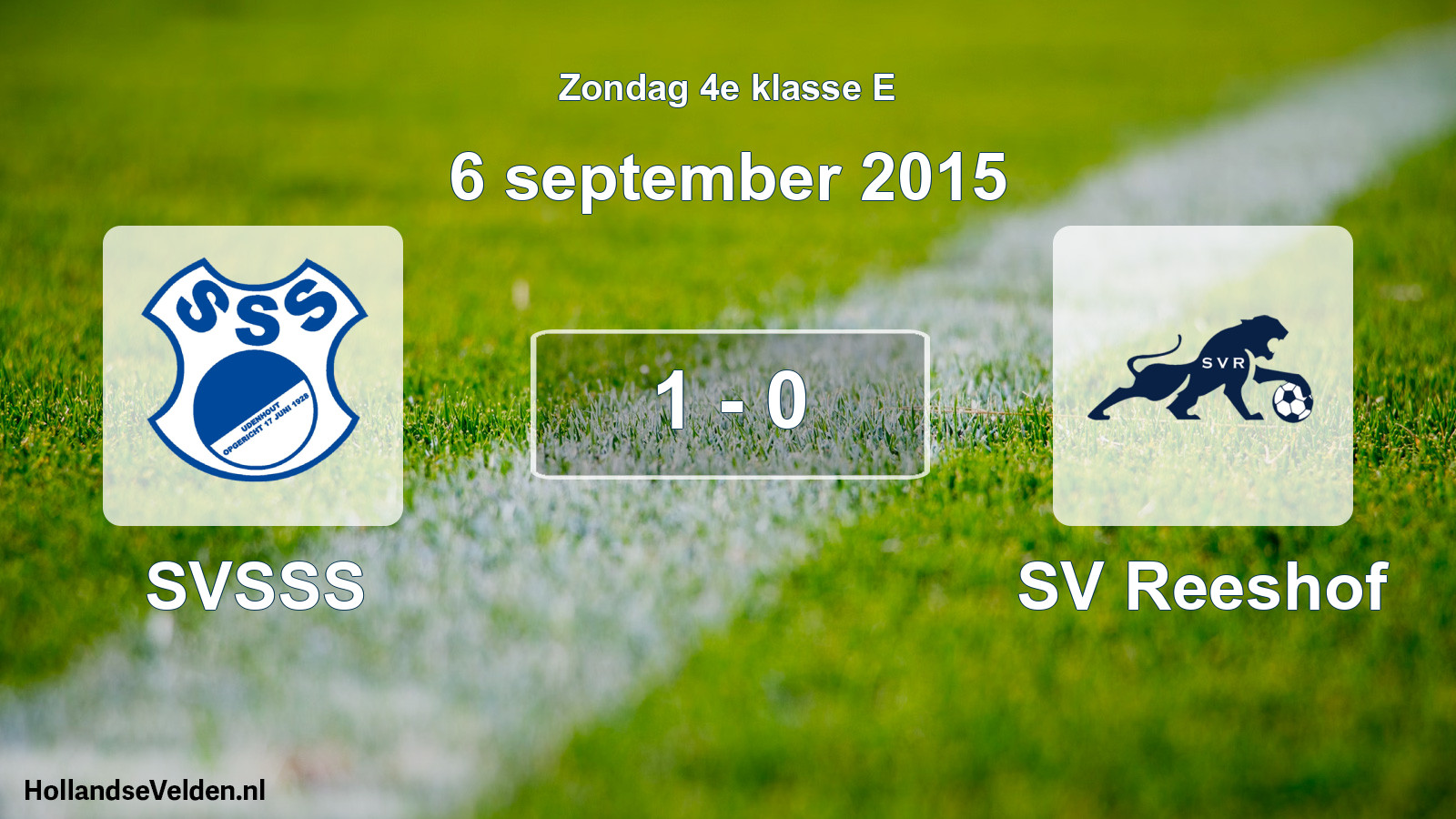 Total number of matches played: SVSSS - SV Reeshof 1 - 0 (6 September 2015)