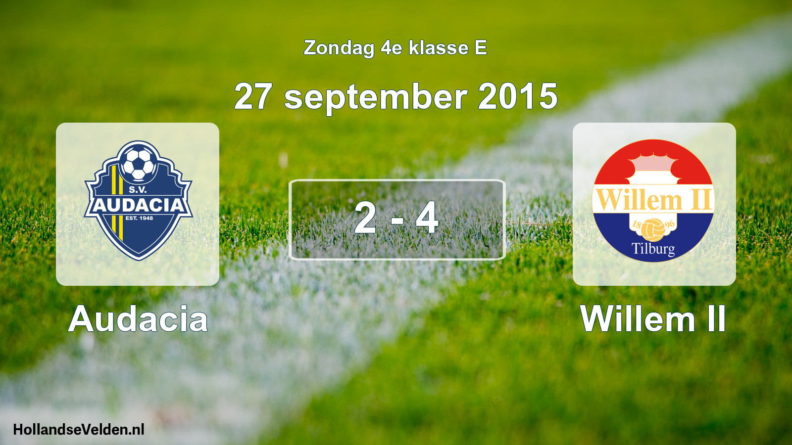Total number of matches played: Audacia - Willem II 2 - 4 (27 September 2015)