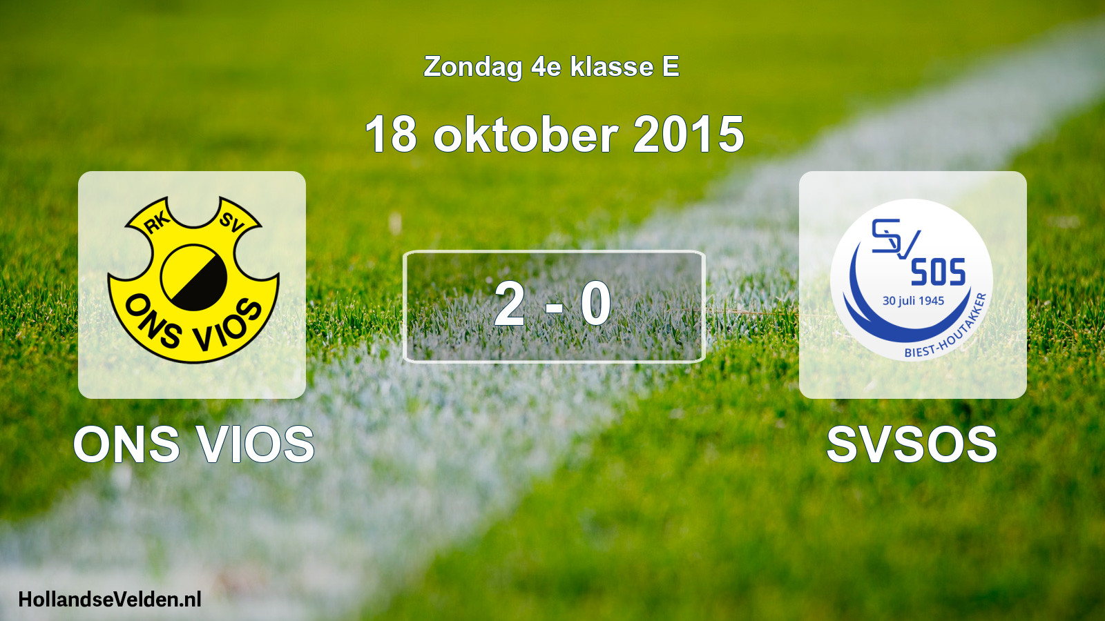 Total number of matches played: ONS VIOS - SVSOS 2 - 0 (18 October 2015)