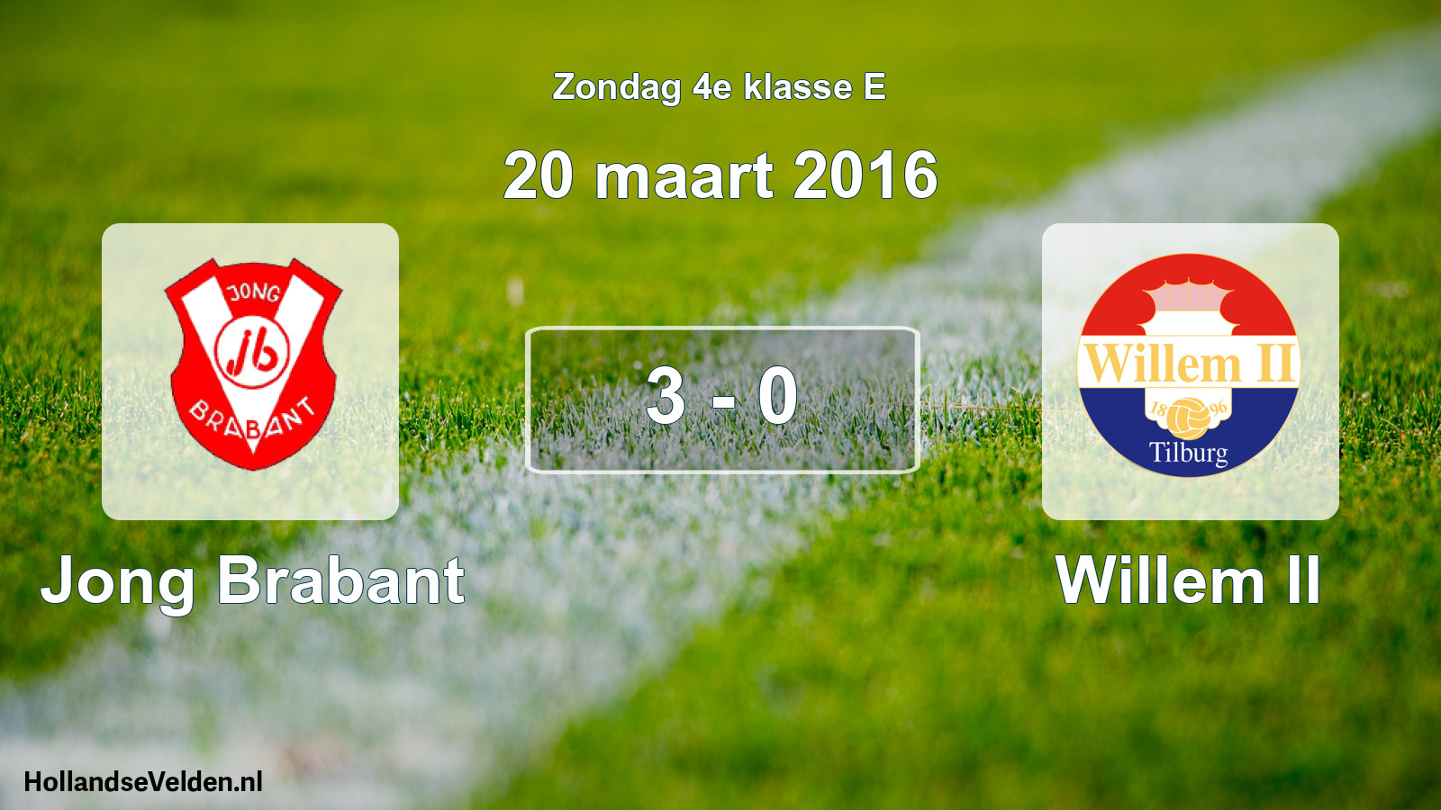 Total number of matches played: Jong Brabant - Willem II 3 - 0 (20 March 2016)