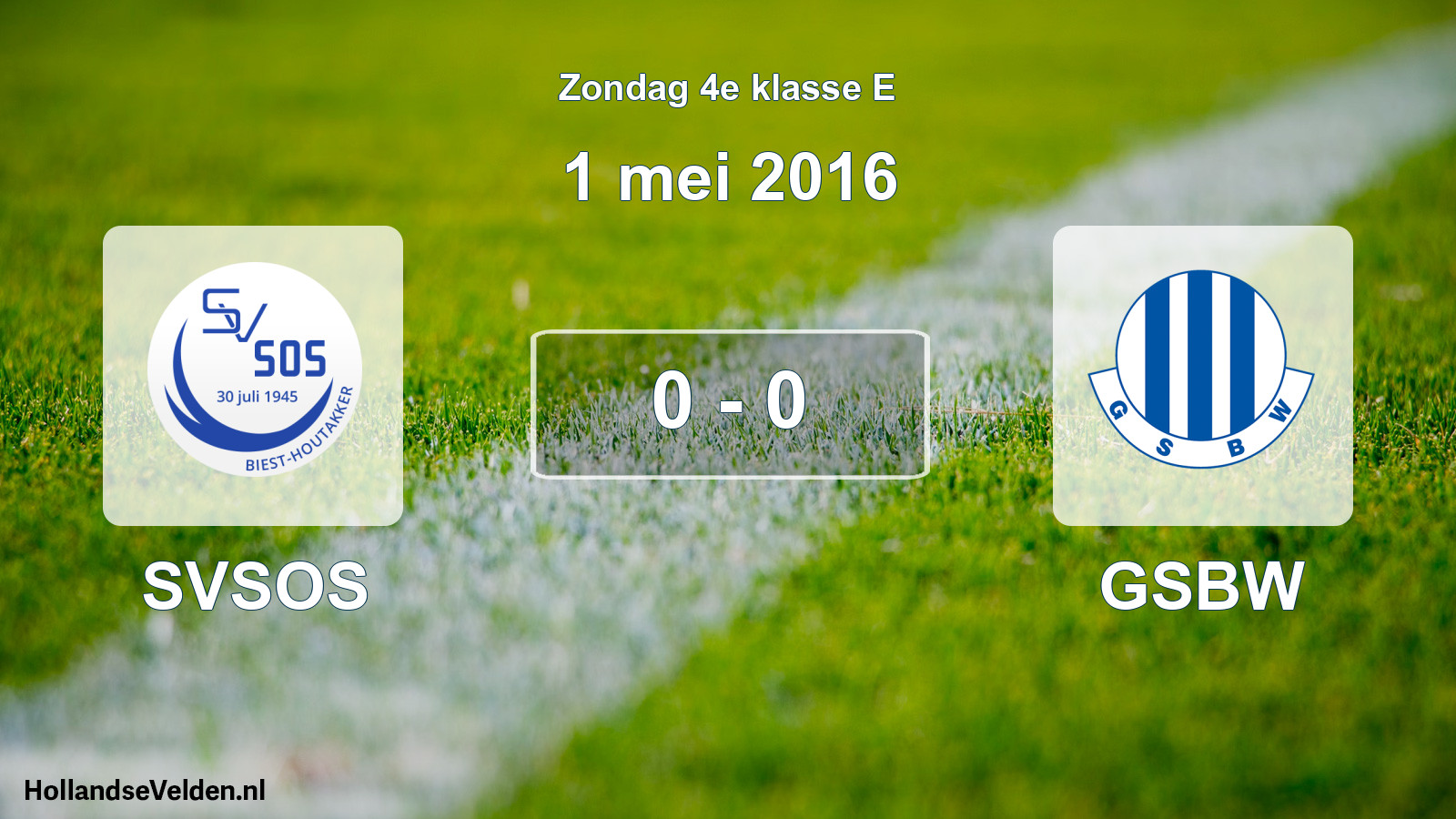 Total number of matches played: SVSOS - GSBW 0 - 0 (1 May 2016)