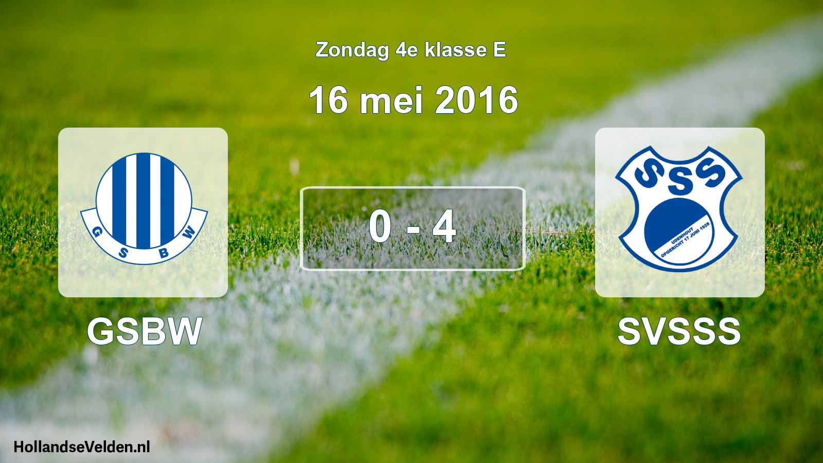 Total number of matches played: GSBW - SVSSS 0 - 4 (16 May 2016)