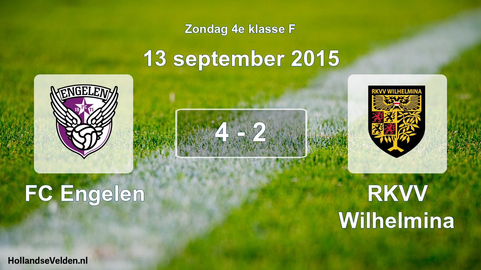 Total number of matches played: FC Engelen - RKVV Wilhelmina 4 - 2 (13 September 2015)