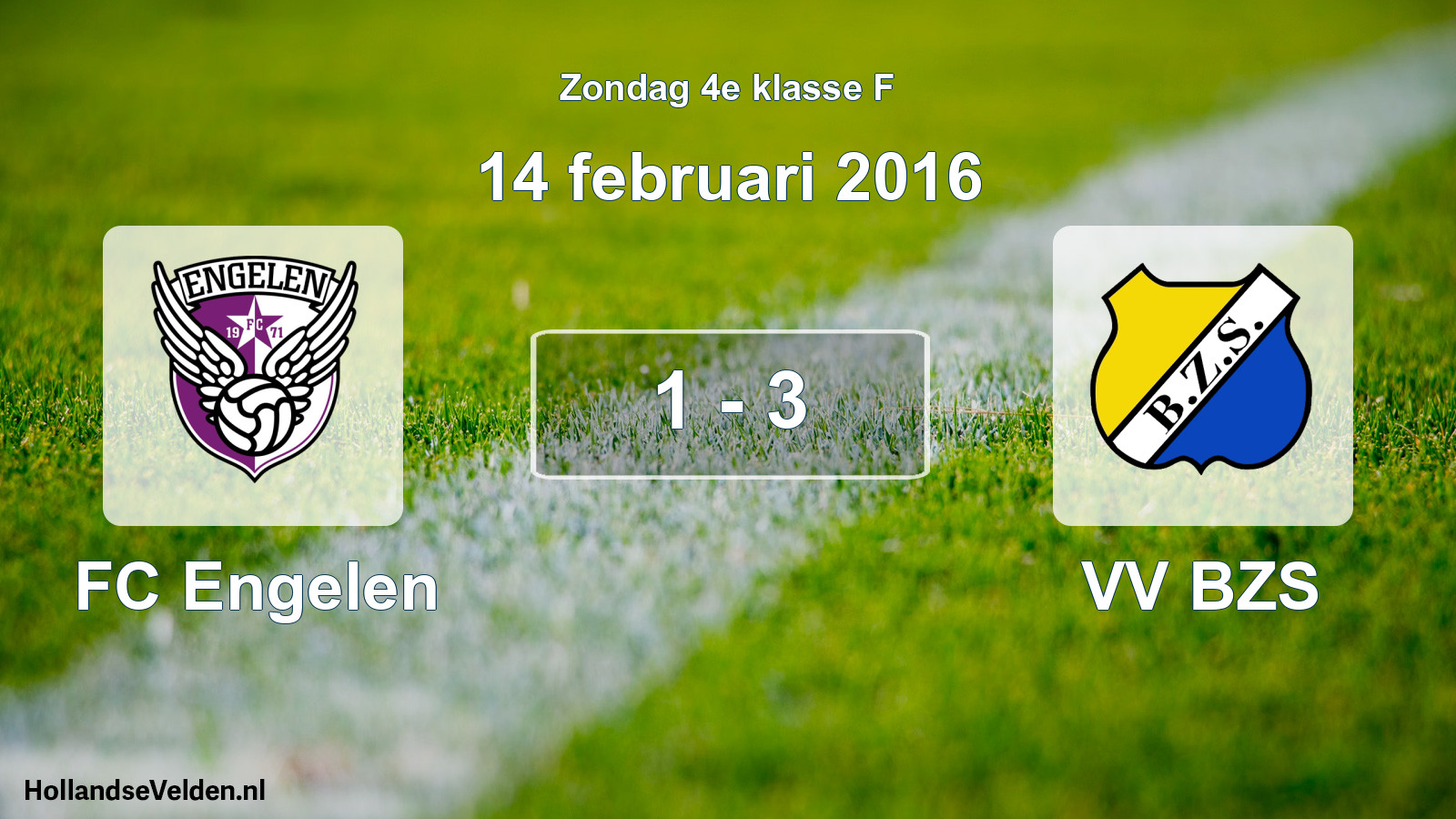 Total number of matches played: FC Engelen - VV BZS 1 - 3 (14 February 2016)