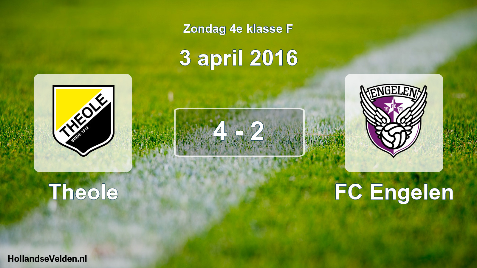 Total number of matches played: Theole - FC Engelen 4 - 2 (3 April 2016)