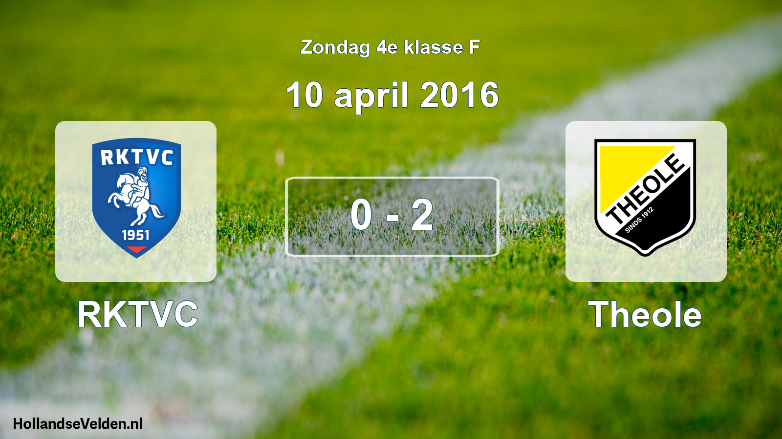 Total number of matches played: RKTVC - Theole 0 - 2 (10 April 2016)