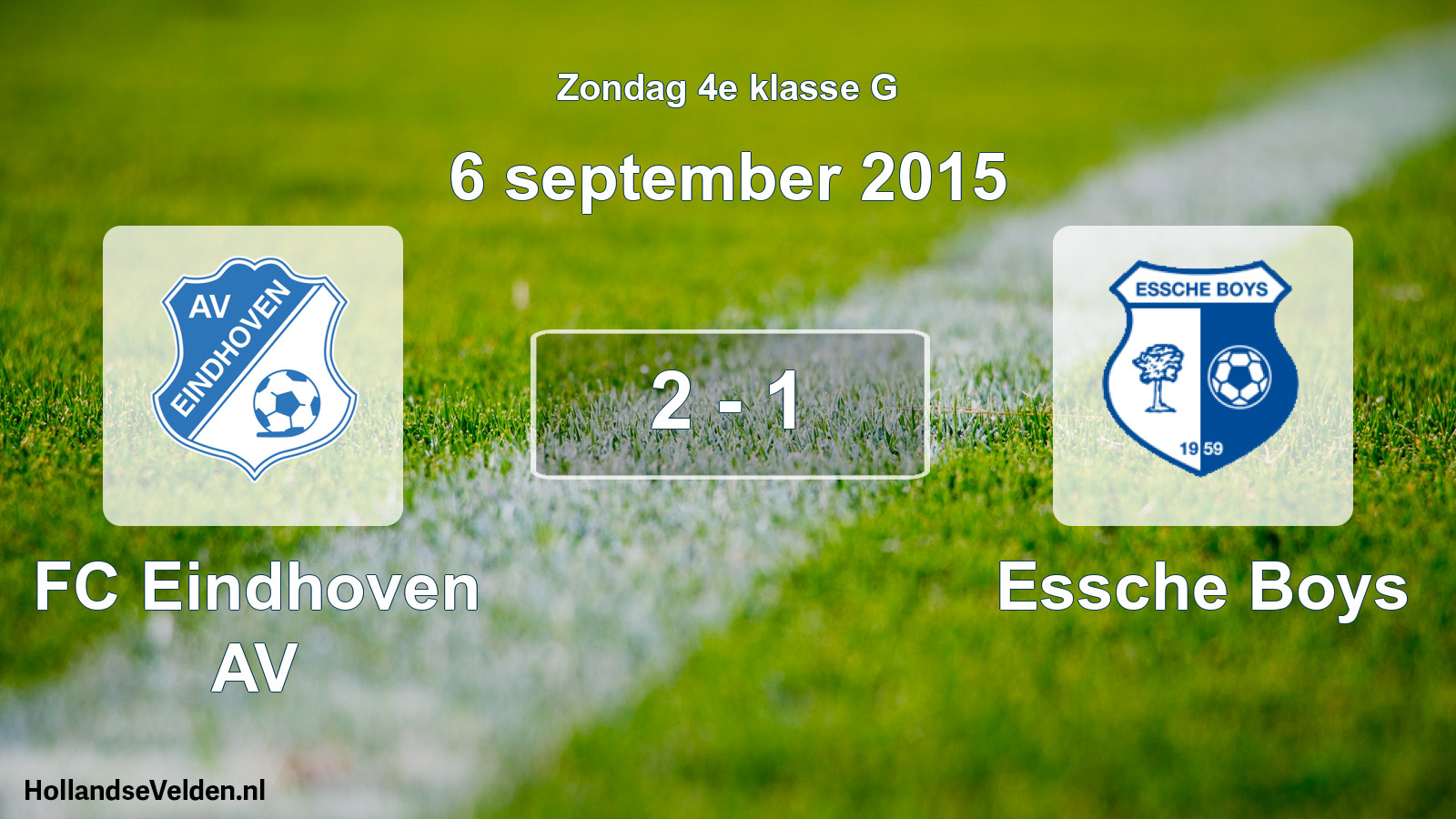 Total number of matches played: FC Eindhoven AV - Essche Boys 2 - 1 (6 September 2015)