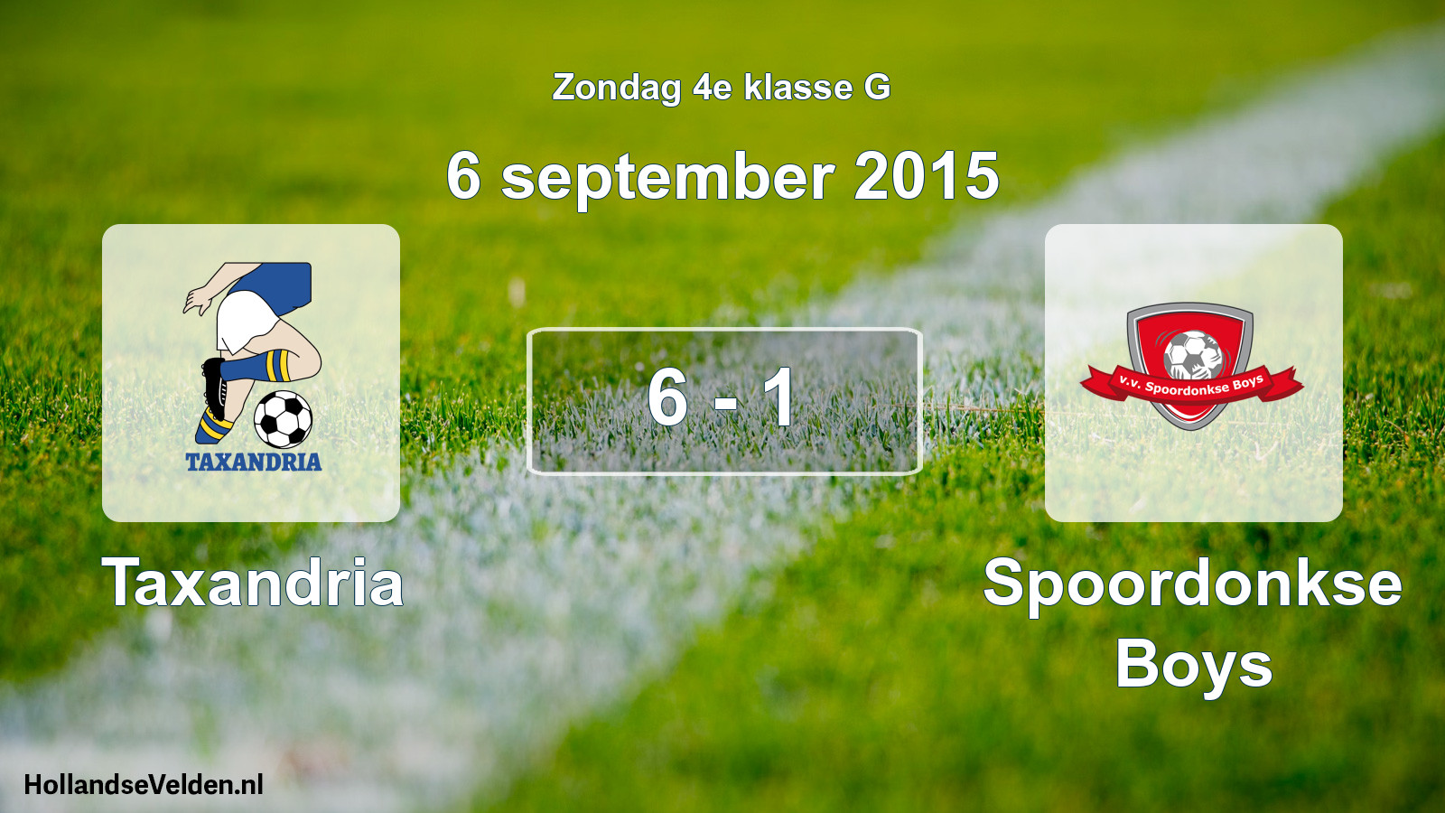 Total number of matches played: Taxandria - Spoordonkse Boys 6 - 1 (6 September 2015)