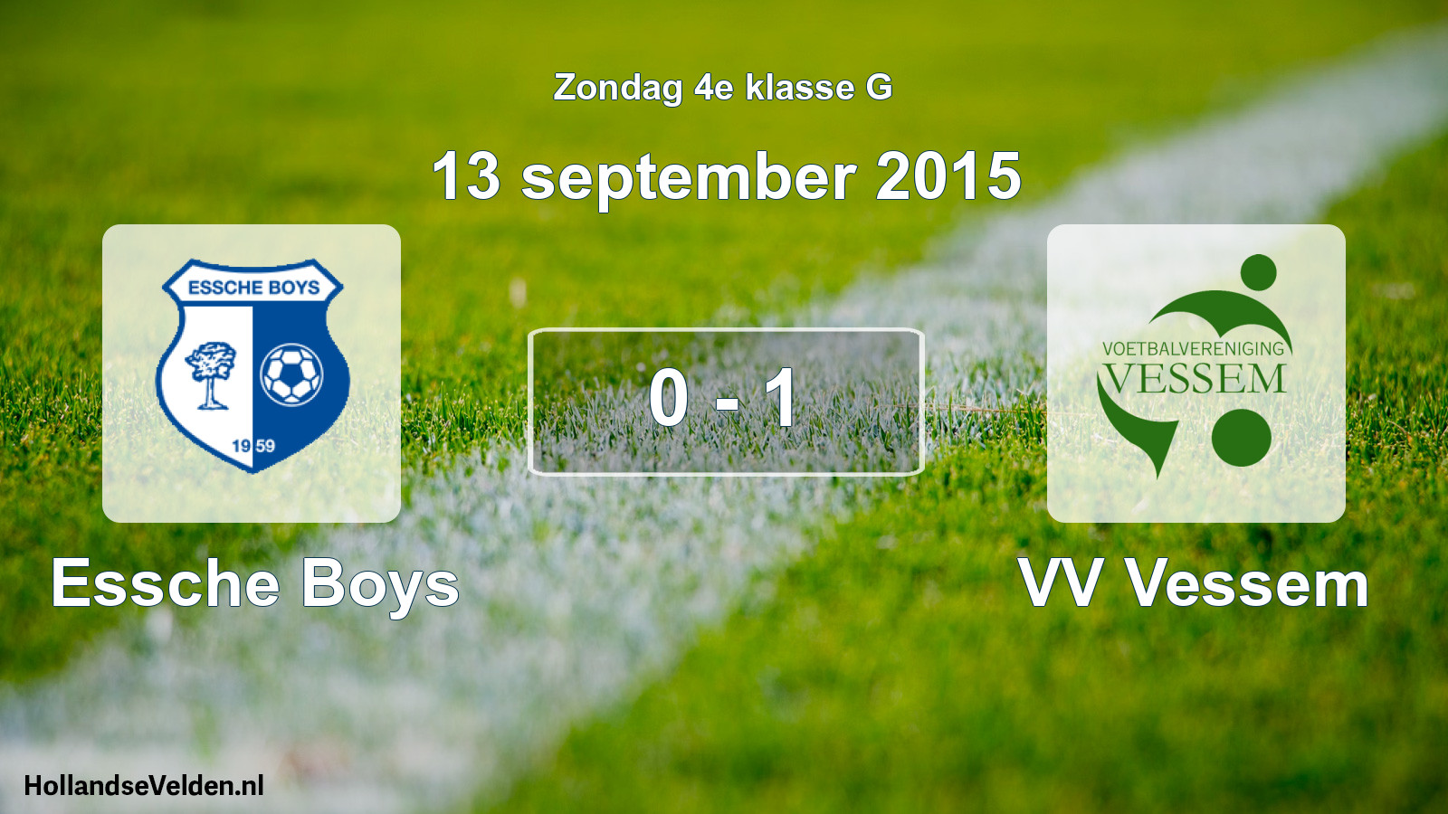 Total number of matches played: Essche Boys - VV Vessem 0 - 1 (13 September 2015)