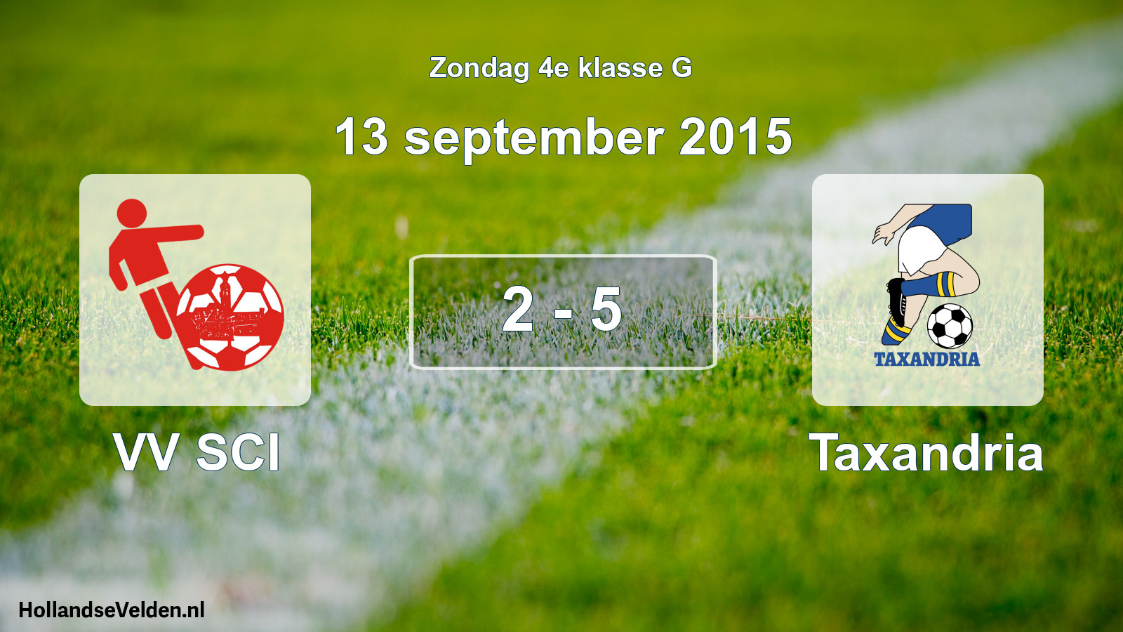 Total number of matches played: VV SCI - Taxandria 2 - 5 (13 September 2015)