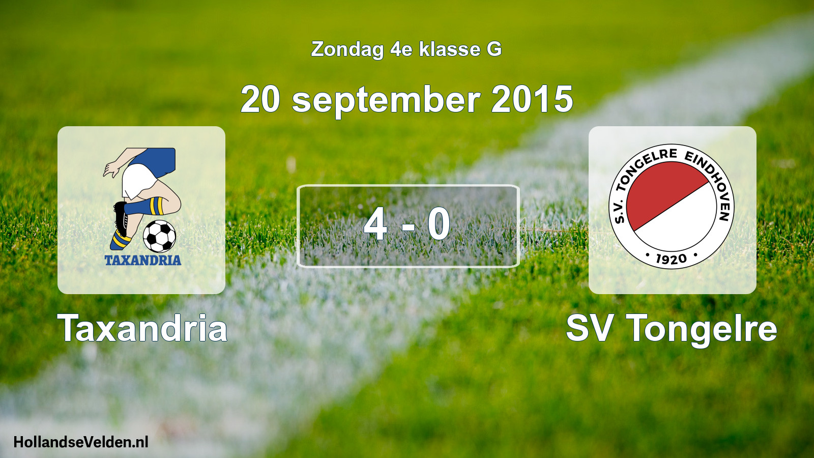 Total number of matches played: Taxandria - SV Tongelre 4 - 0 (20 September 2015)