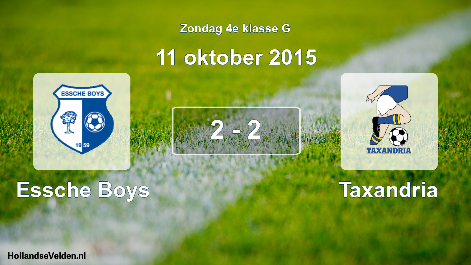 Total number of matches played: Essche Boys - Taxandria 2 - 2 (11 October 2015)