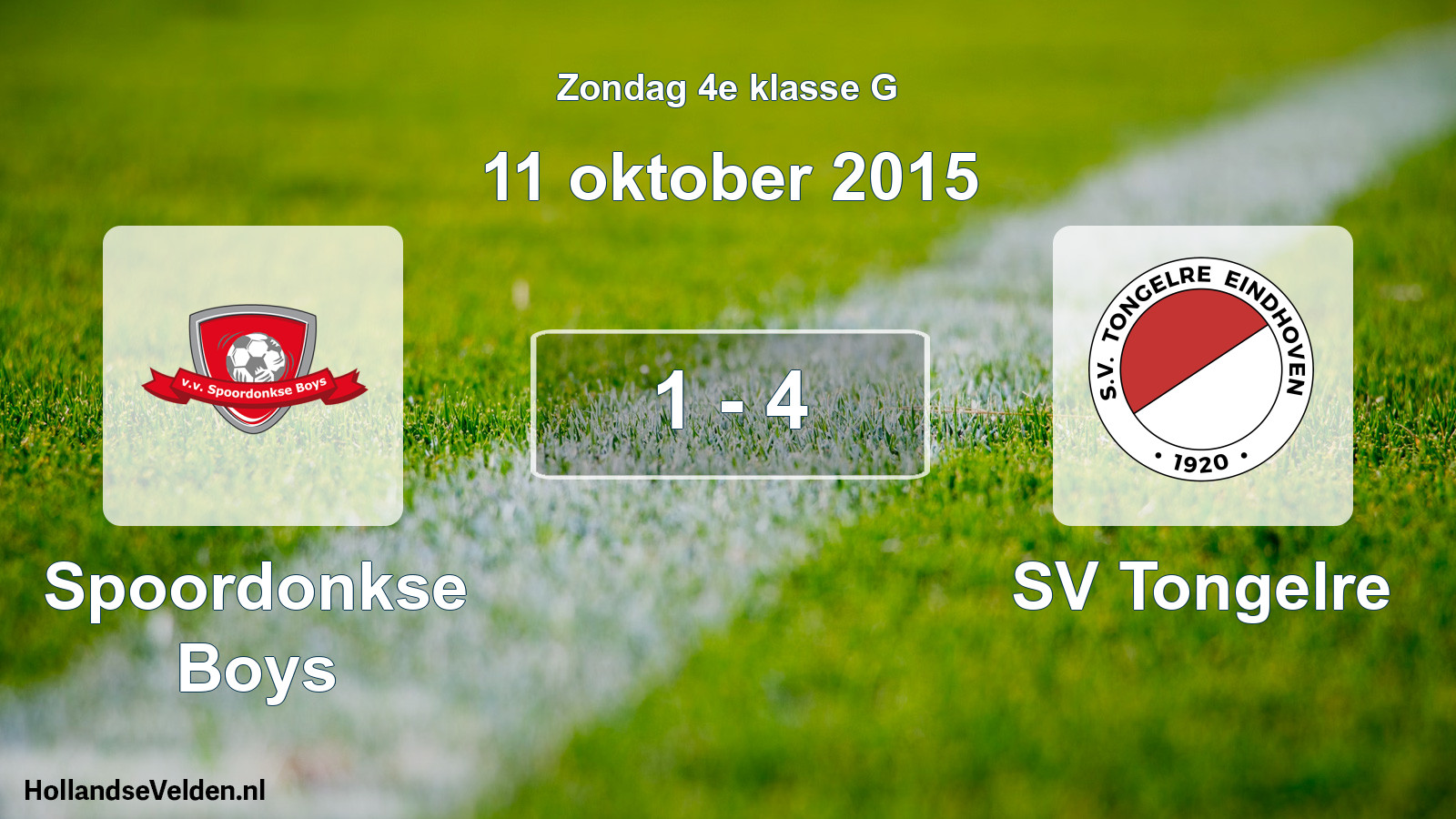 Total number of matches played: Spoordonkse Boys - SV Tongelre 1 - 4 (11 October 2015)